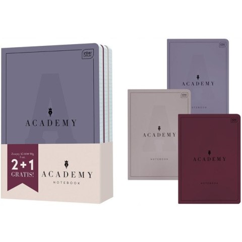 Zeszyt A5 60k linia ACADEMY 2+1 gratis mix okładek INTERDRUK Zeszyt A5 60k linia ACADEMY 2+1 gratis mix okładek INTERDRUK