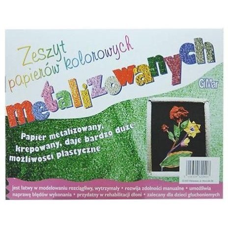 Zeszyt papierów kolorowych C5 metalizowanych GIMAR Zeszyt papierów kolorowych C5 metalizowanych GIMAR