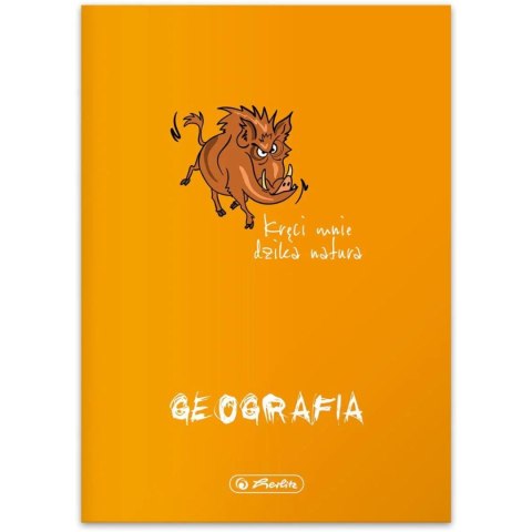 Zeszyt szkolny przedmiotowy A5 60 kartek w kratkę 70g GEOGRAFIA 9500042 HERLITZ