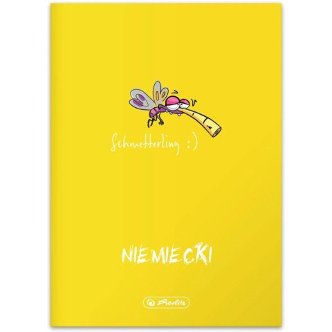 Zeszyt szkolny przedmiotowy A5 60 kartek w kratkę 70g JĘZYK NIEMIECKI 400197977 HERLITZ