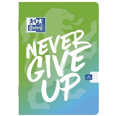 Zeszyt A5 60k kratka 90g NEVER GIVE UP 400114795 OXFORD Zeszyt A5 60k kratka 90g NEVER GIVE UP 400114795 OXFORD