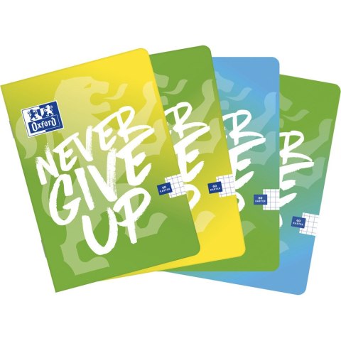 Zeszyt A5 60k kratka 90g NEVER GIVE UP 400114795 OXFORD Zeszyt A5 60k kratka 90g NEVER GIVE UP 400114795 OXFORD