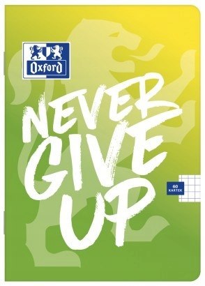 Zeszyt A5 60k kratka 90g NEVER GIVE UP 400114795 OXFORD Zeszyt A5 60k kratka 90g NEVER GIVE UP 400114795 OXFORD