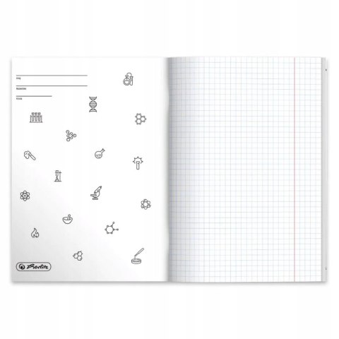 Zeszyt szkolny przedmiotowy A5 60 kartek w kratkę 70g CHEMIA 9577412 HERLITZ Zeszyt szkolny przedmiotowy A5 60 kartek w kratkę 70g CHEMIA 9577412 HERLITZ