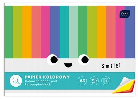 Zeszyt papierów kolorowych A5 10k INTERDRUK Zeszyt papierów kolorowych A5 10k INTERDRUK