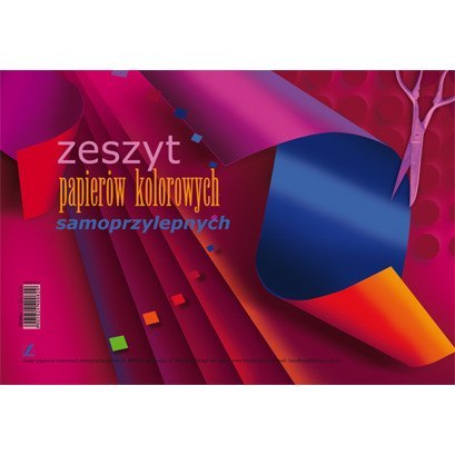 Zeszyt papierów kolorowych A5 samoprzylepnych KRESKA Zeszyt papierów kolorowych A5 samoprzylepnych KRESKA