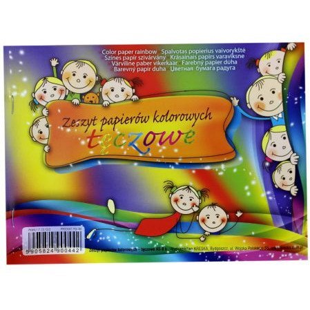 Zeszyt papierów kolorowych tęczowych A5 8k 00792 KRESKA Zeszyt papierów kolorowych tęczowych A5 8k 00792 KRESKA