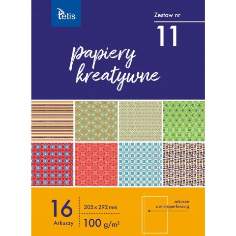 Zeszyt papierów kreatywnych A4 16k 100g KB030-11 TETIS Zeszyt papierów kreatywnych A4 16k 100g KB030-11 TETIS