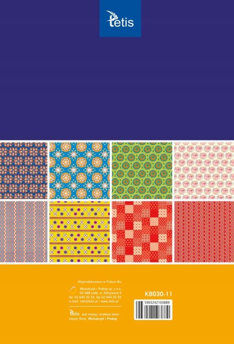 Zeszyt papierów kreatywnych A4 16k 100g KB030-11 TETIS Zeszyt papierów kreatywnych A4 16k 100g KB030-11 TETIS