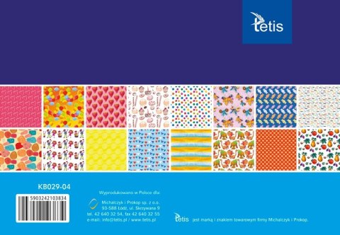 Zeszyt papierów kreatywnych A5 16k 100g KB029-04 TETIS Zeszyt papierów kreatywnych A5 16k 100g KB029-04 TETIS