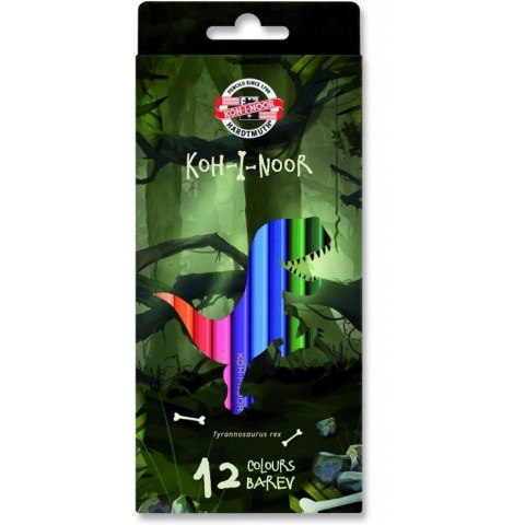 Kredki 12 kolorów DINO 3592 KOH-I-NOOR Kredki 12 kolorów DINO 3592 KOH-I-NOOR