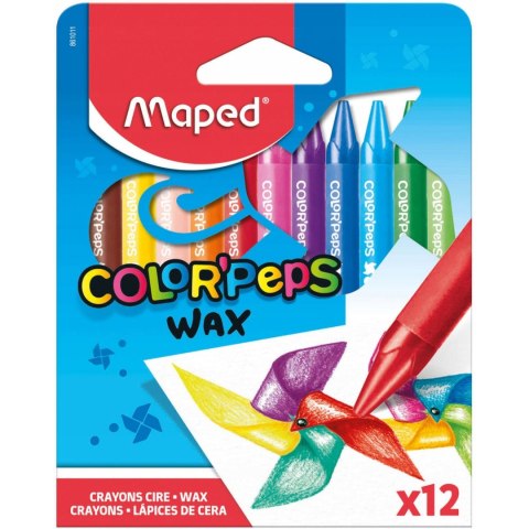 Kredki COLORPEPS świecowe 12 kolorów 861011 MAPED Kredki COLORPEPS świecowe 12 kolorów 861011 MAPED