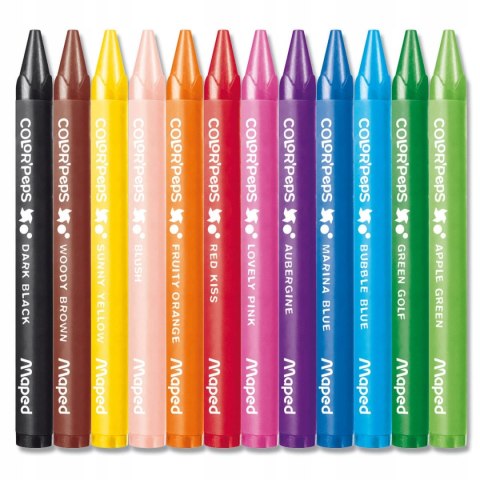 Kredki COLORPEPS świecowe 12 kolorów 861011 MAPED Kredki COLORPEPS świecowe 12 kolorów 861011 MAPED