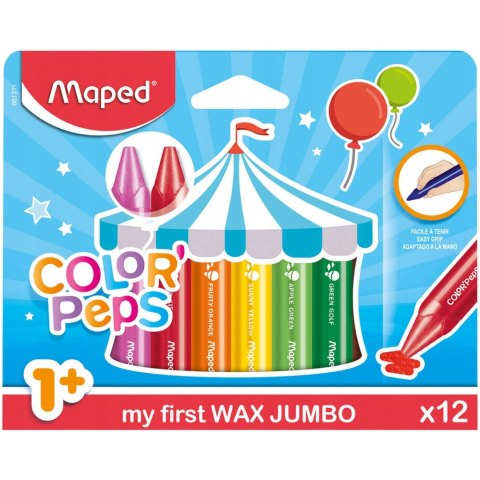 Kredki COLORPEPS świecowe JUMBO 12 kolorów 861311 MAPED Kredki COLORPEPS świecowe JUMBO 12 kolorów 861311 MAPED