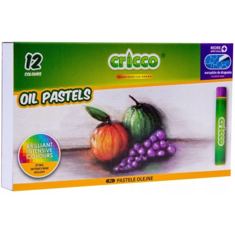 Kredki CRICCO pastele olejowe 12kolorów CR481K12/A/B Kredki CRICCO pastele olejowe 12kolorów CR481K12/A/B