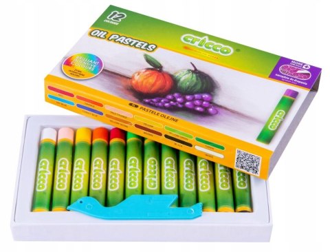 Kredki CRICCO pastele olejowe 12kolorów CR481K12/A/B Kredki CRICCO pastele olejowe 12kolorów CR481K12/A/B
