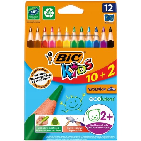 Kredki EVOLUTION TRIANGLE 10+2 829735/8871462 BIC Kredki EVOLUTION TRIANGLE 10+2 829735/8871462 BIC