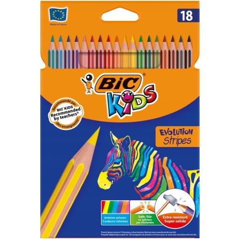 Kredki Eco Evolution 18kolorów STRIPES 9505241 BIC Kredki Eco Evolution 18kolorów STRIPES 9505241 BIC