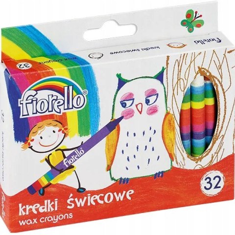 Kredki FIORELLO świecowe 32 kolorów 170-1387 Kredki FIORELLO świecowe 32 kolorów 170-1387