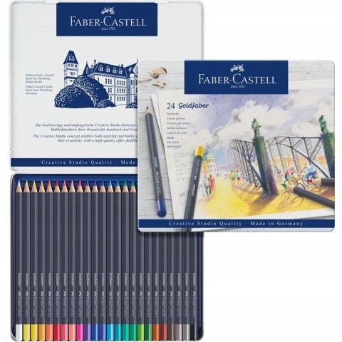Kredki GOLDFABER 24kol.opakowanie metalowe 114724 Faber Castell Kredki GOLDFABER 24kol.opakowanie metalowe 114724 Faber Castell