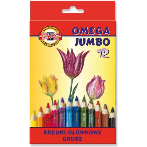 Kredki OMEGA JUMBO 12 kol. 3382 KOH-I-NOOR Kredki OMEGA JUMBO 12 kol. 3382 KOH-I-NOOR