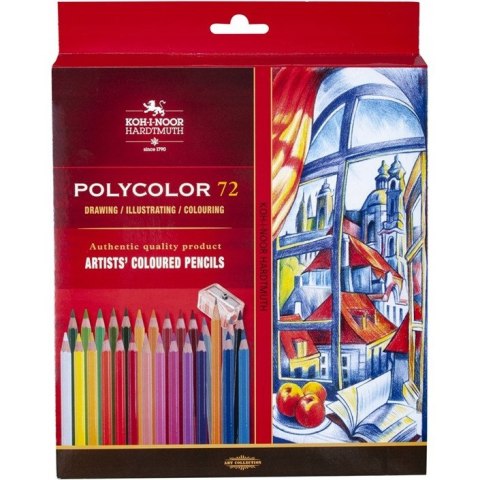 Kredki POLYCOLOR 72 kolory 3837 KOH-I-NOOR Kredki POLYCOLOR 72 kolory 3837 KOH-I-NOOR