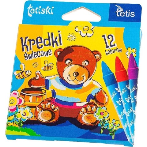 Kredki TETISKI świecowe 12kol KT015-AB TETIS Kredki TETISKI świecowe 12kol KT015-AB TETIS