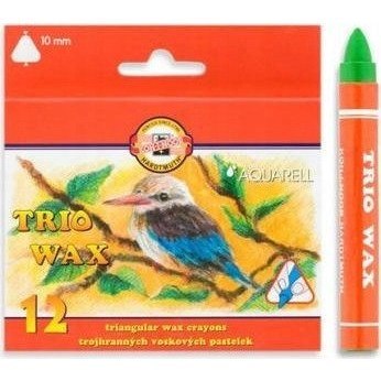 Kredki TRIO WAX JUMBO akwarel.12 kol. 8252/2 KOH-I-NOOR Kredki TRIO WAX JUMBO akwarel.12 kol. 8252/2 KOH-I-NOOR