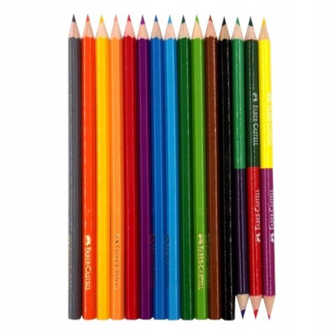 Kredki ZAMEK 12kol +3kredki dwustronne + temperówka 110312 FC FABER CASTEL Kredki ZAMEK 12kol +3kredki dwustronne + temperówka 110312 FC FABER CASTEL