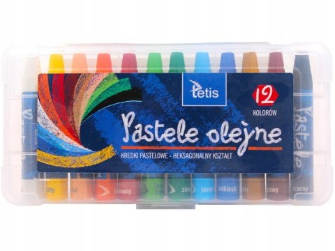 Kredki pastele olejne heksagonalne 12kol KT020-AB Kredki pastele olejne heksagonalne 12kol KT020-AB