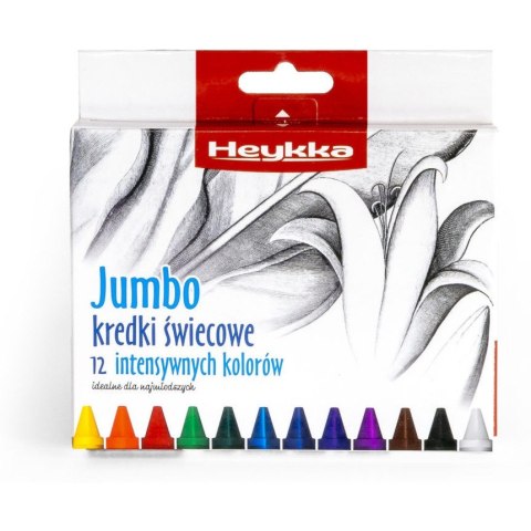 Kredki świecowe JUMBO 12szt. HEYKKA (610401) Kredki świecowe JUMBO 12szt. HEYKKA (610401)