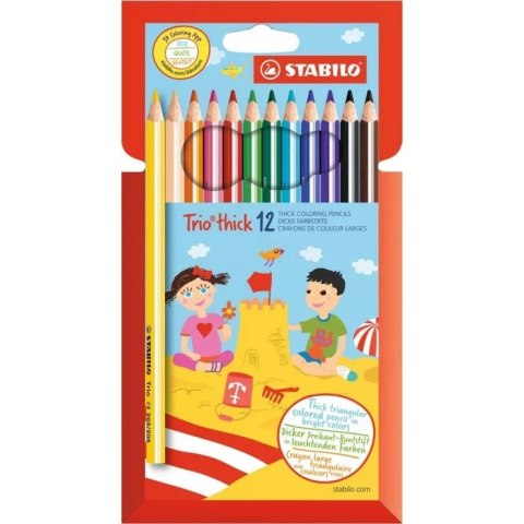 Kredki trójkątne STABILO Trio grube etui 12kolorów 203/12-01 Kredki trójkątne STABILO Trio grube etui 12kolorów 203/12-01