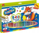 Kredki dla dzieci z glinki kaolinowej Zestaw 24 kredek + temperówka BAMBINO St.Majewski
