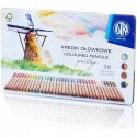 Kredki ołówkowe zestaw 36 kolorów metalowe pudełko 312117003 ASTRA PRESTIGE