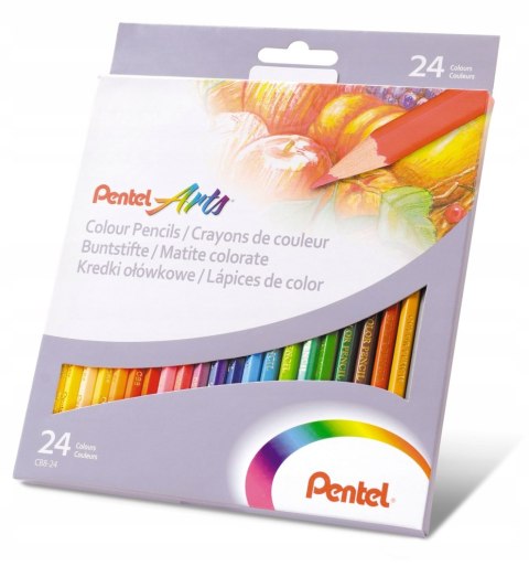 Zestaw kredek+ołówek+kurs wysowania CB8-24 PENTEL Zestaw kredek+ołówek+kurs wysowania CB8-24 PENTEL