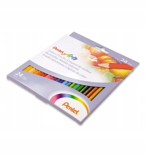 Zestaw kredek+ołówek+kurs wysowania CB8-24 PENTEL Zestaw kredek+ołówek+kurs wysowania CB8-24 PENTEL