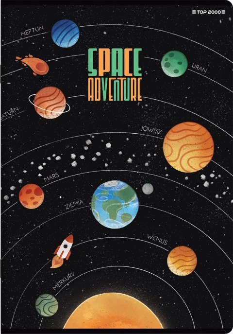 Zeszyt A5 32k 3linia kolorowa SPACE ADVENTURE 400182346 TOP 2000 Zeszyt A5 32k 3linia kolorowa SPACE ADVENTURE 400182346 TOP 2000