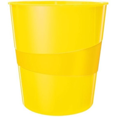 Kosz na śmieci 15L Leitz WOW, żółty 52781016 Kosz na śmieci 15L Leitz WOW, żółty 52781016