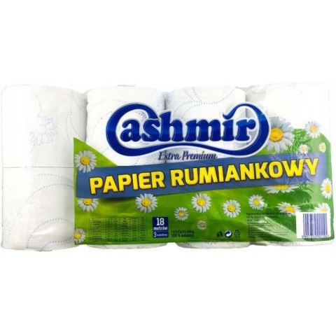 Papier toaletowy CASHMIR Extra Premium (8szt.) 3 warstwy rumianek 18m 224218 Papier toaletowy CASHMIR Extra Premium (8szt.) 3 warstwy rumianek 18m 224218