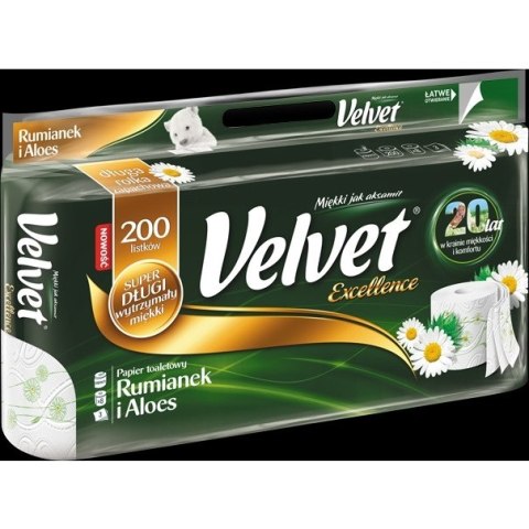 Papier toaletowy VELVET EXCELLENCE (8 rolek) 3 warstwy rumiankowy Papier toaletowy VELVET EXCELLENCE (8 rolek) 3 warstwy rumiankowy