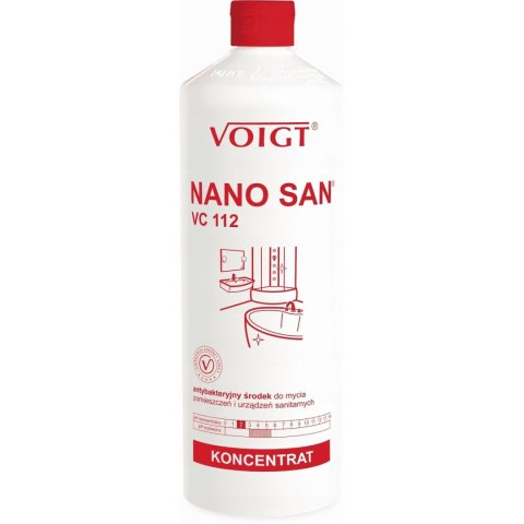 Płyn antybakteryjny do mycia pomieszczeń sanitarn.1L VC112 NANO SAN VOIGT Płyn antybakteryjny do mycia pomieszczeń sanitarn.1L VC112 NANO SAN VOIGT