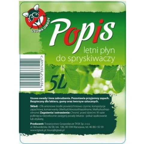 Płyn do spryskiwaczy POPIS 5l letni Płyn do spryskiwaczy POPIS 5l letni