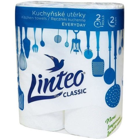 Ręcznik kuchenny (2 sztuki) LINTEO Classic 22,5x20cm 10m 2 warstwy Ręcznik kuchenny (2 sztuki) LINTEO Classic 22,5x20cm 10m 2 warstwy