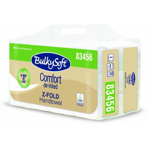 Ręcznik papierowy składany "Z-Z" Z-FOLD 24x21,5cm Comfort de-inked eko 3 panelowy(2400 sztuk) 83456 BulkySoft Ręcznik papierowy składany "Z-Z" Z-FOLD 24x21,5cm Comfort de-inked eko 3 panelowy(2400 sztuk) 83456 BulkySoft