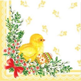 Serwetki Wielkanocne do koszyczka 33x33cm papierowe 20 sztuk na stół WN-032 AHA