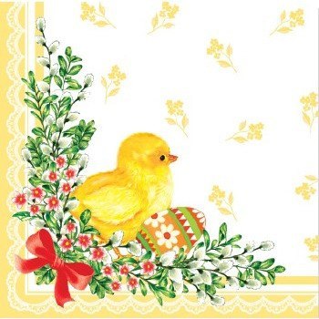 Serwetki Wielkanocne do koszyczka 33x33cm papierowe 20 sztuk na stół WN-032 AHA Serwetki Wielkanocne do koszyczka 33x33cm papierowe 20 sztuk na stół WN-032 AHA