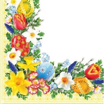 Serwetki Wielkanocne do koszyczka 33x33cm papierowe 20 sztuk na stół WN-033 AHA Serwetki Wielkanocne do koszyczka 33x33cm papierowe 20 sztuk na stół WN-033 AHA