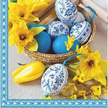 Serwetki Wielkanocne do koszyczka 33x33cm papierowe 20 sztuk na stół WN-080 AHA Serwetki Wielkanocne do koszyczka 33x33cm papierowe 20 sztuk na stół WN-080 AHA