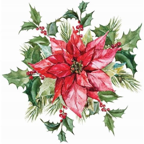 Serwetki świąteczne na Boże Narodzenie Święta 33x33cm papierowe 20 sztuk BN-131 AHA Serwetki świąteczne na Boże Narodzenie Święta 33x33cm papierowe 20 sztuk BN-131 AHA