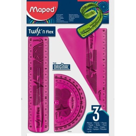 Zestaw linijek niełamliwych 895024 linijka 15cm ekierka kątomierz MAPED Zestaw linijek niełamliwych 895024 linijka 15cm ekierka kątomierz MAPED